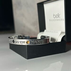 Belk Silverworks “BE YOU ⚫️ DO YOU 🟡 FOR YOU” Fine Silver Plate Bracelt